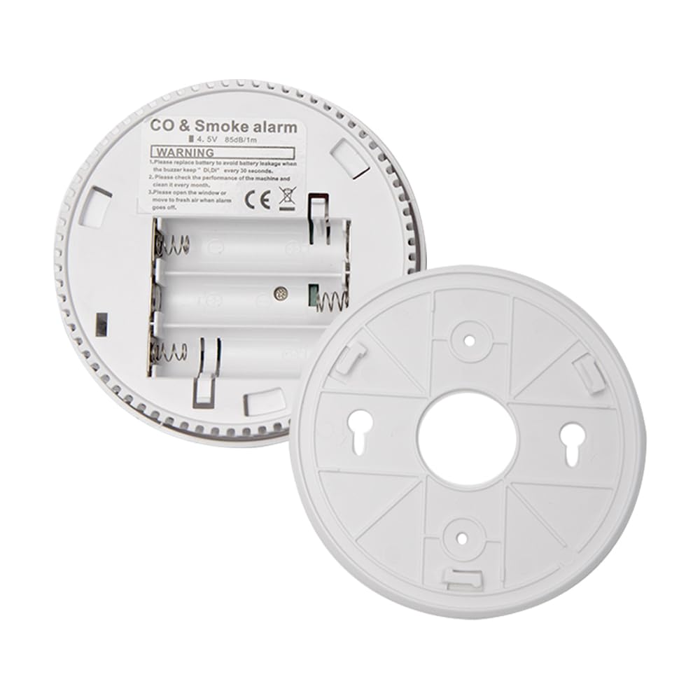 Feiniao Detector de Humo y monóxido de Carbono Sensores duales de Alta Estabilidad Detector de Humo Inteligente Alarma de luz Sonora Restablecimiento automático Detector de Alarma de Humo