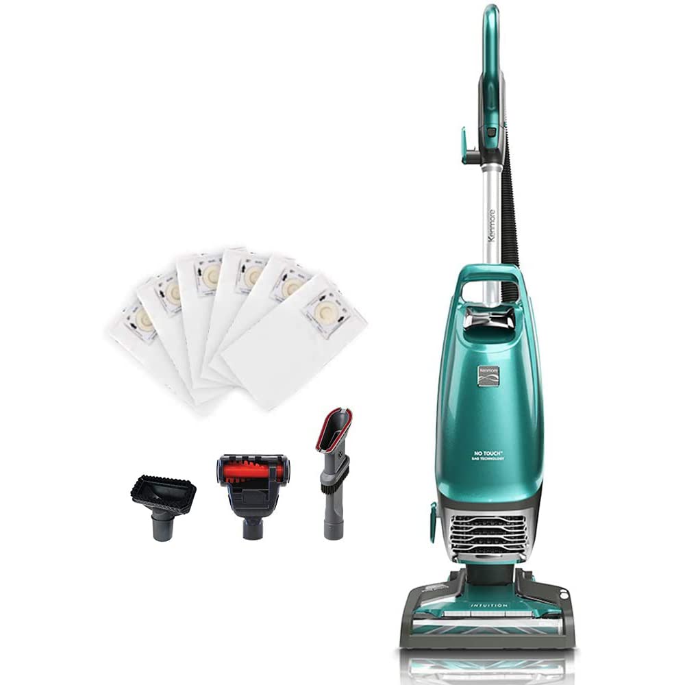 Aspiradora Vertical Kenmore Intuition Verde con 2 Motores de Succión y Filtro HEPA para Pelo de Mascotas