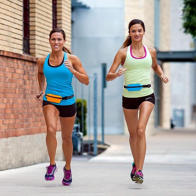 Cinturón de Correr SPIbelt Negro Expandible para Mujer y Hombre