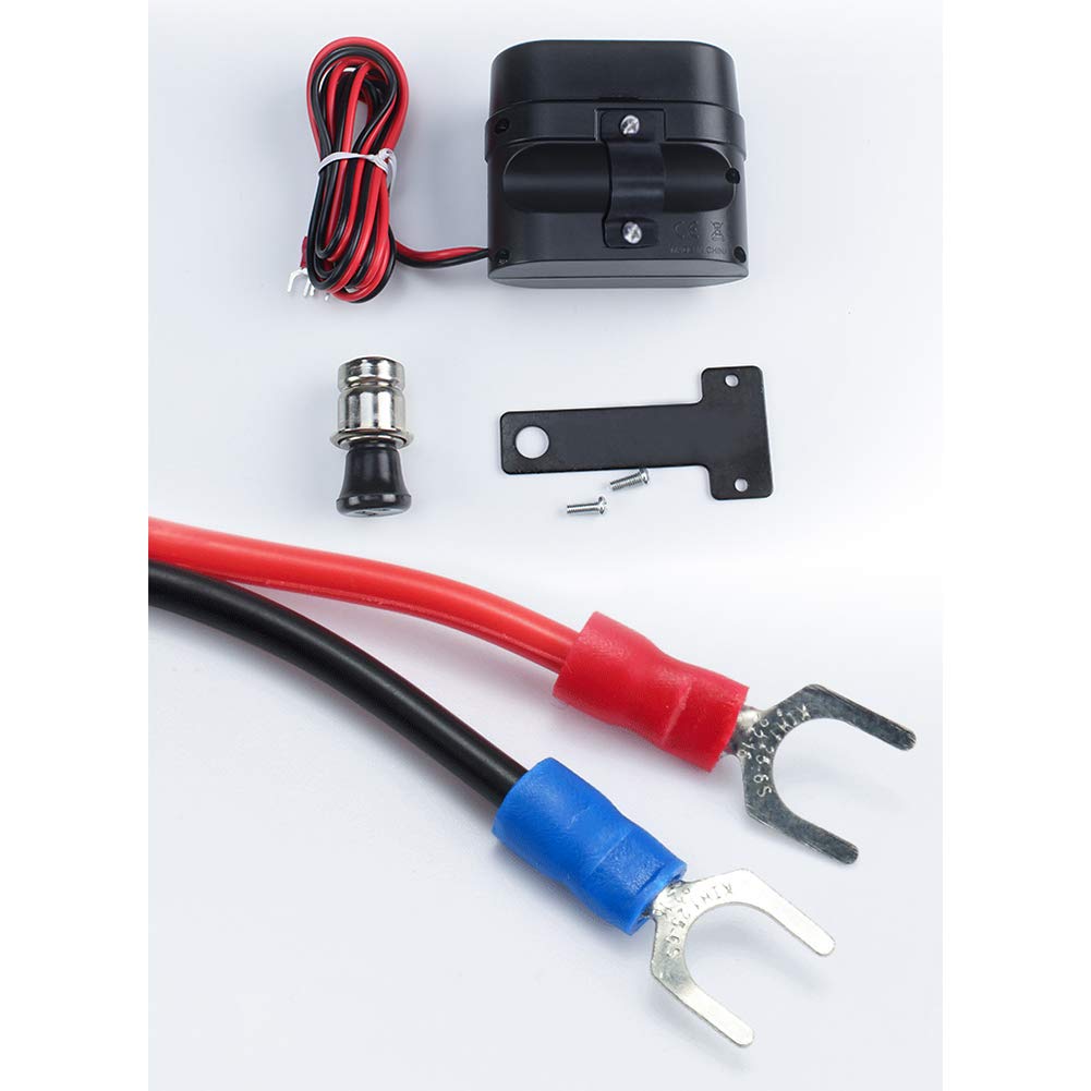 Cargador USB para Motocicleta, DC 12V / 24V Encendedor de Cigarrillos para Motocicleta Puertos de Carga USB Duales Voltímetro Reloj Pantalla de Tiempo Motor Cargador de Teléfono