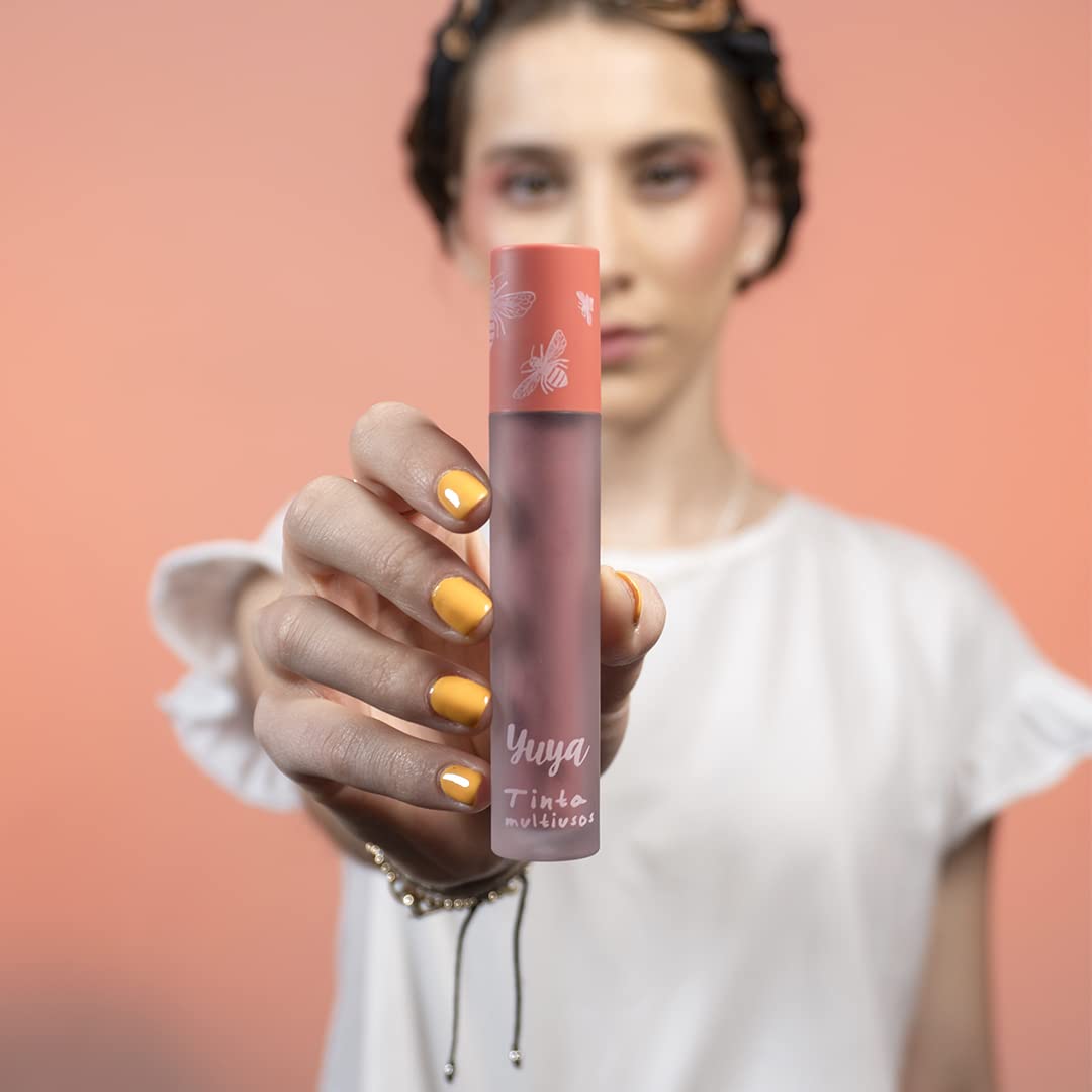 Yuya - Republic Cosmetics Tinta multiusos "Ser" de larga duración para labios, ojos y mejillas con extracto de Aloe Vera Color Palo de Rosa
