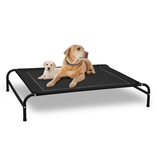 Cama para Perro, Cama Elevada para Perro con Malla Transpirable y Lavable, Portátil Camas para Perros Extra Grande Para Uso Interior y Exterior, Apto para Todo Tipo de Mascotas, Antideslizante (L)