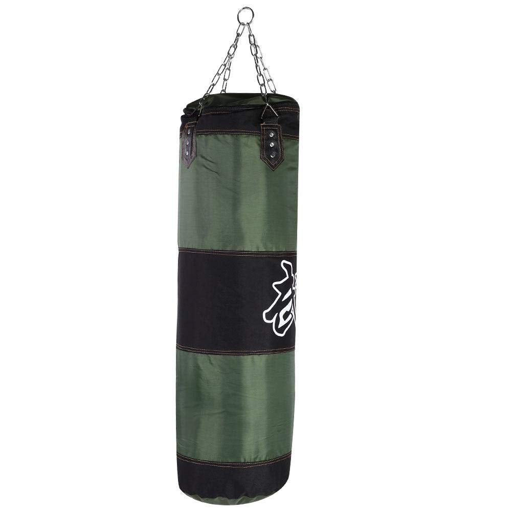Alomejor Boxing Punch Bag Cadena Colgante Gancho de Techo Muay Thai Martial Arts Punzonar Heavy Bag Heavy Duty Saco de Boxeo con Cadenas para Entrenamiento de Boxeo Fitness Sandbag(1M-Verde)