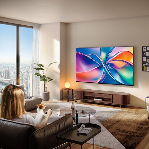 Hisense Television QD6QFM(Modelo 2025) Pantalla 100 Pulgadas,QLED Smart Fire TV UHD 4K,Control Remoto por Voz con Alexa,Escalado AI a 4K,Dolby Vision Atmos, Modo de Juego Pro de 144 Hz