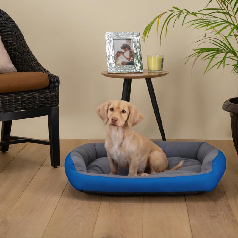 Cama para Perro Hills Azul Resistente y Confortable con Relleno Suave Medium