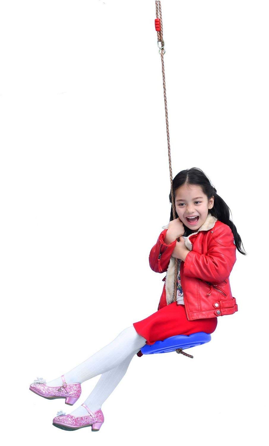 COMINGFIT Asiento de Disco con Columpio de árbol El Columpio de Cuerda Ajustable Tiene Capacidad para hasta 90 kg. Deporte al Aire Libre para niños, Adolescentes y Adultos
