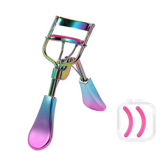 SinPinEra - Rizador de pestañas con 2 almohadillas de repuesto de silicona avanzadas y se adapta a todas las formas de ojos. ¡Comienza una hermosa historia ahora! (multicolor)