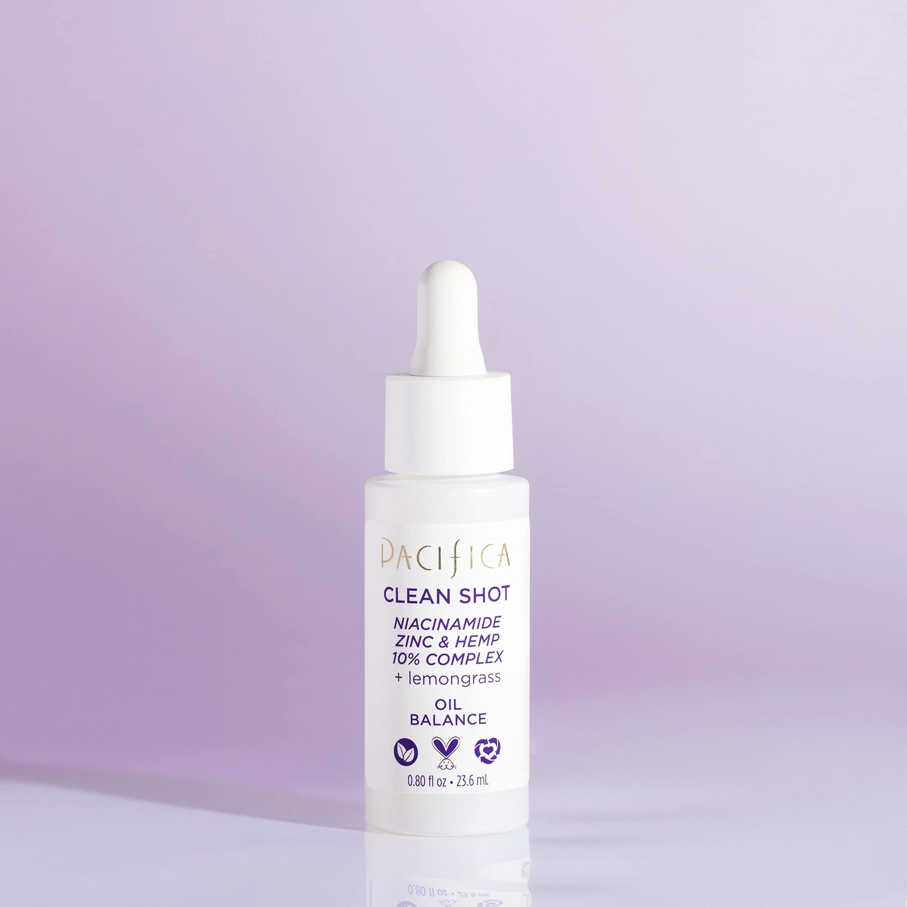 Pacifica Clean Shot Niacinamide Zinc and Hemp 10 Percent Complex Unisex 0.8 oz