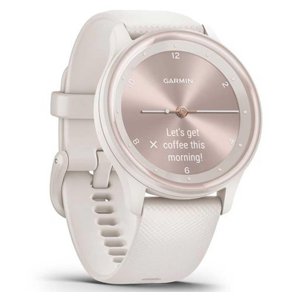 Garmin vivomove Sport, Reloj Inteligente híbrido, características de Salud y Bienestar, visualización táctil, Color Blanco