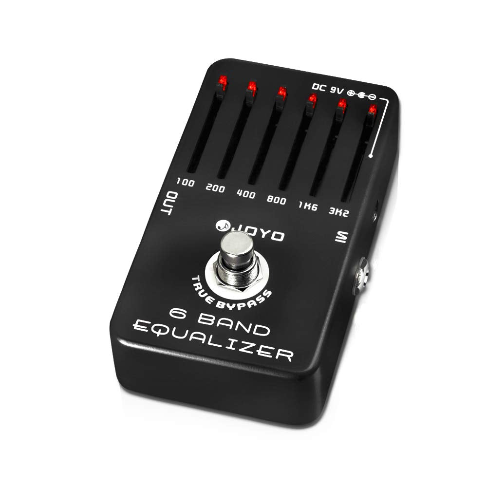 JOYO EQ - Ecualizador de guitarra eléctrica de 6 bandas (100 Hz, 200 Hz, 400 Hz, 800 Hz, 1,6 kHz, 3,2 kHz) proporciona ± 18 dB para cada banda (JF-11)