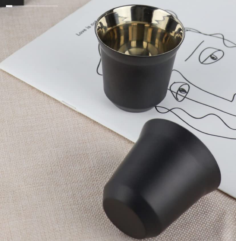 Tazas de Espresso de Acero Inoxidable Aislantes 2 Piezas 2.7oz