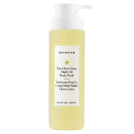NATURIUM The Glow Getter Multi-Oil Body Wash – Gel Corporal Hidratante con Escualano y Aceites Botánicos – 500 ml