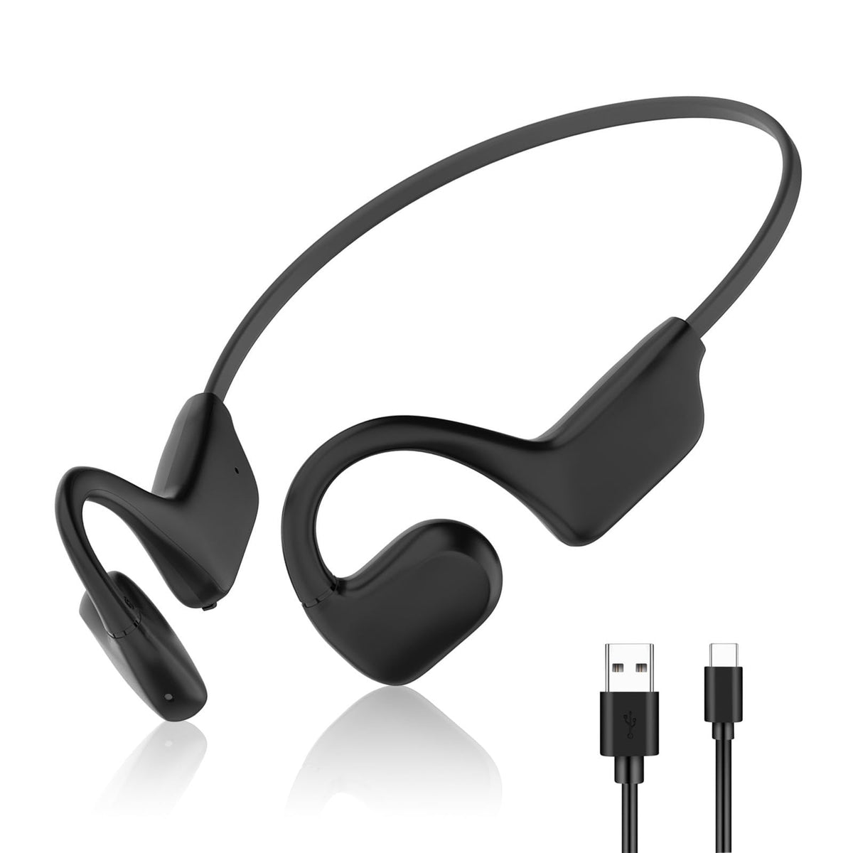 Auriculares Inalámbricos Sendowtek Negro de Conducción de Aire Impermeables IPX5 para Deportes