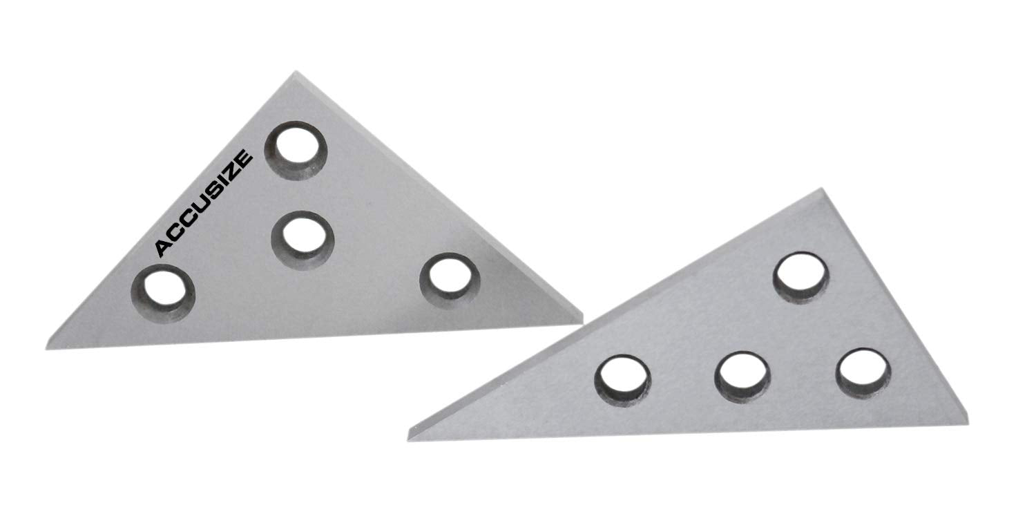 Juego de Placas de Ángulo Sólido Accusize Industrial Tools 30-60-90 y 45-45-90 Grados