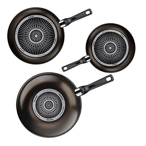 Batería de Cocina T-fal XL Force Negro con Antiadhesivo Titanium 2X y Tecnología Thermo-Señal