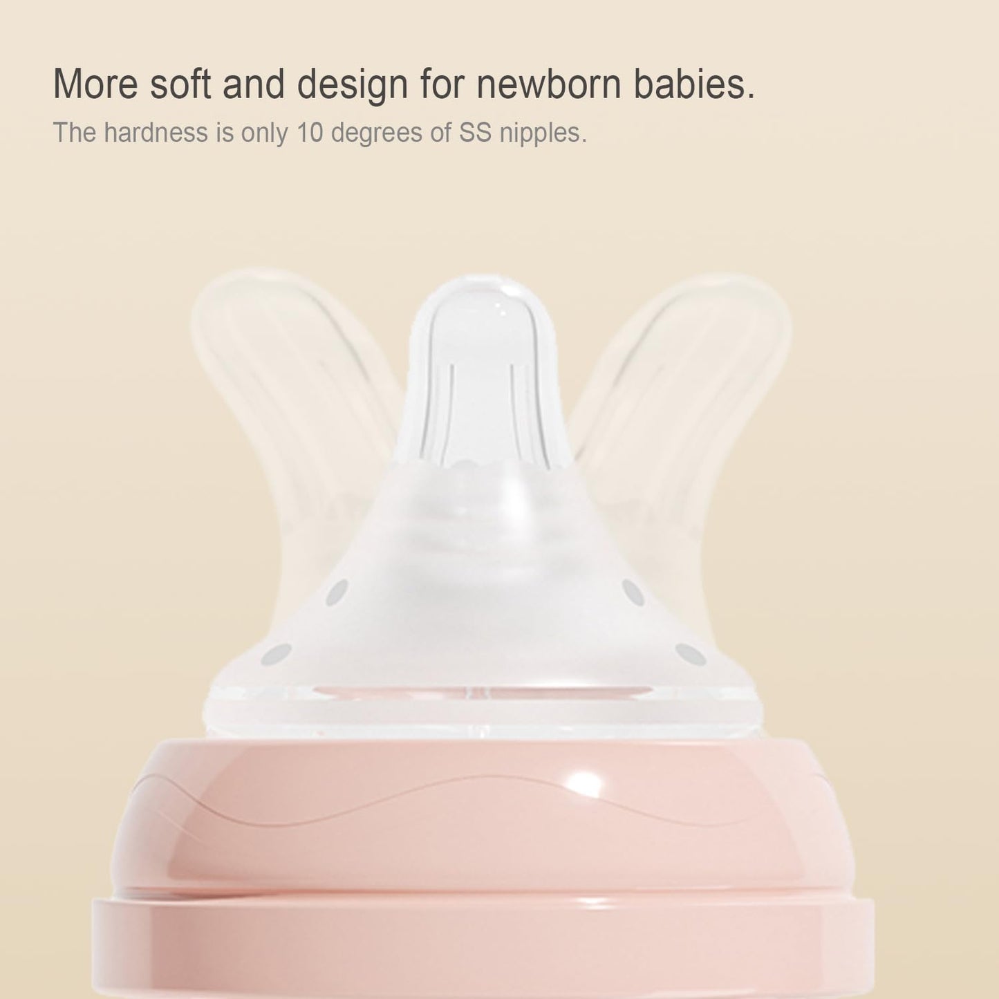 Juego de biberones de vidrio natural para recién nacidos, tetina similar al pecho, flujo lento y medio, anticólicos, cuello ancho, sin BPA, 0+ meses, 3 oz y 5 oz, 2 unidades