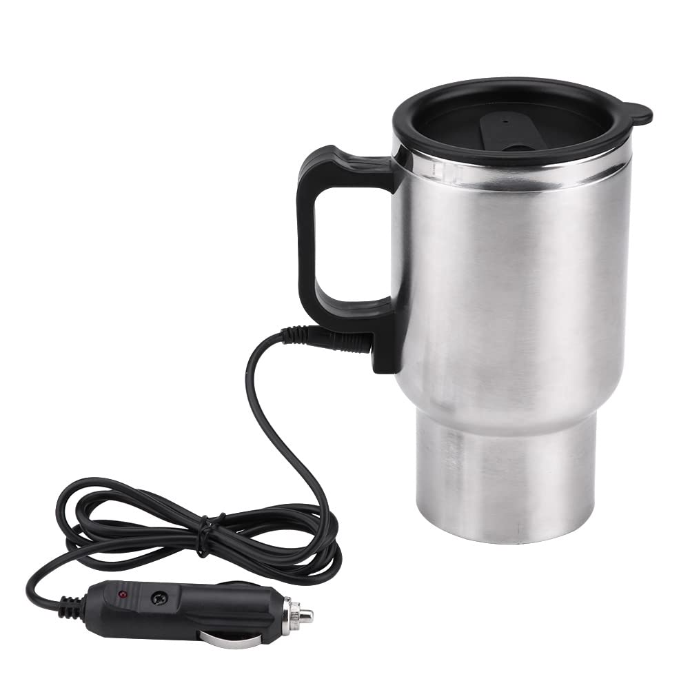 Taza Eléctrica Fydun 12V Acero Inoxidable 450ml para Viaje en Coche
