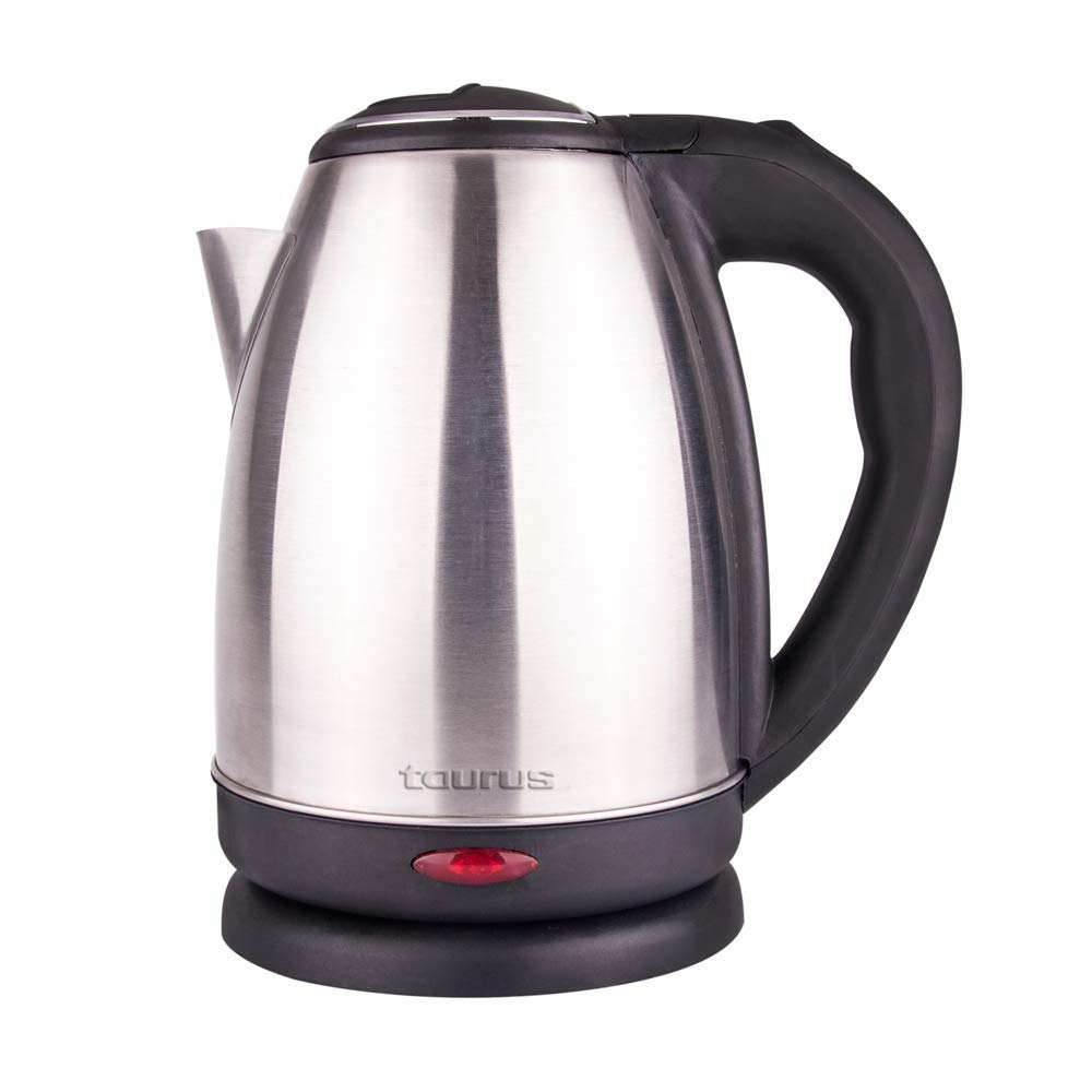 Tostador de Pan T-Fal TT330DMX Ultra Toaster Compacto Inox para dos panes con 6 niveles de temperatura de 700W y acero inoxidable + Taurus Hervidor de Agua Caronte, 2 Lt, 1000 W