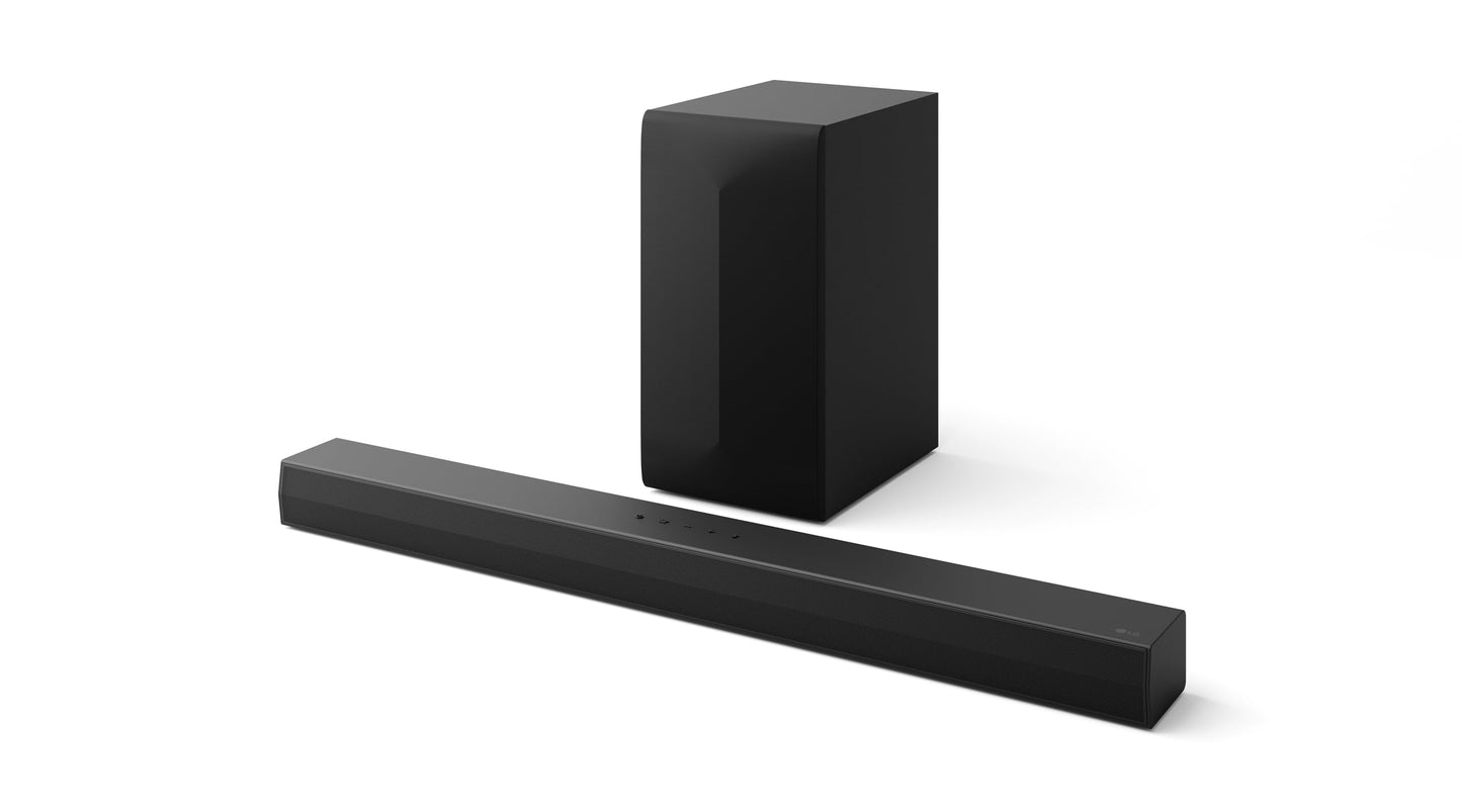 LG S60T 3.1 ch. Barra de Sonido con subwoofer inalámbrico, Dolby Audio, TV Synergy, Wow Interface, AI Sound Pro (Modelo 2024)
