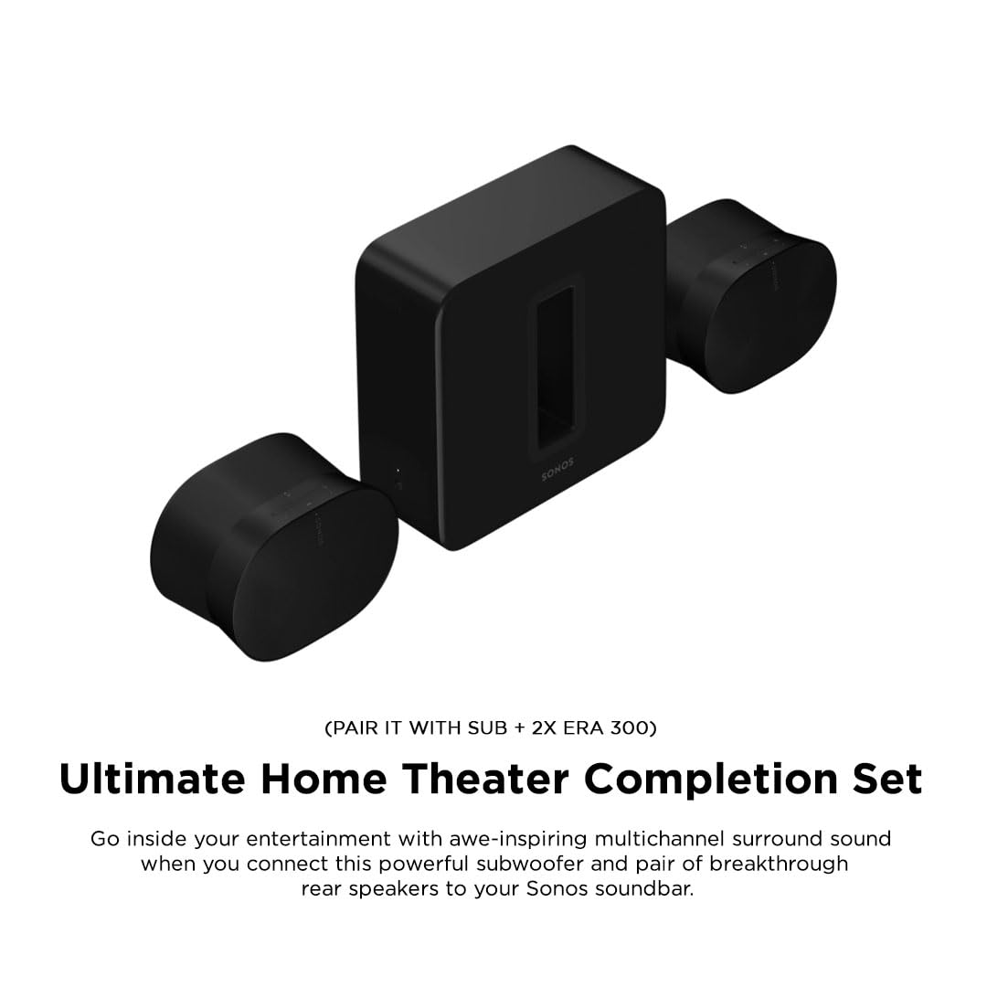 Sonos Sub Gen 3 Subwoofer Inalámbrico para Graves Profundos - Negro