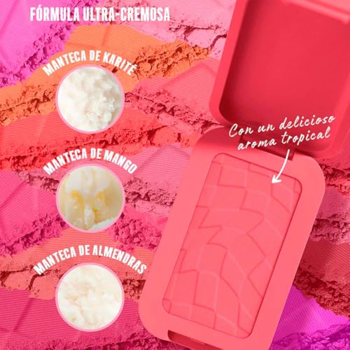 NYX Professional Makeup, Buttermelt Blush, Tono: Butta than Before (cereza). Rubor cremoso en polvo infusionado con manteca de karité, mango y almendras, hasta 12hrs de uso, no se desvanece, resistente a transferencias. Fórmula vegana.