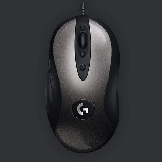 Logitech G MX518 Mouse Gaming con Cable, Captor HERO 25K, 25,600 DPI, ARM Procesador, 8 Botones programables, Compatible con PC/Mac - Negro/Gris