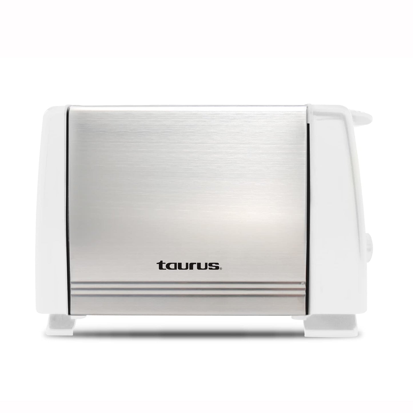 TAURUS-ESPAÑA LEONIS WHITE | Tostador para Pan | 2 Rebanadas | 7 Niveles de Tostado | Botón de Paro | Laterales de Tacto Frío | tostador de pan compacto