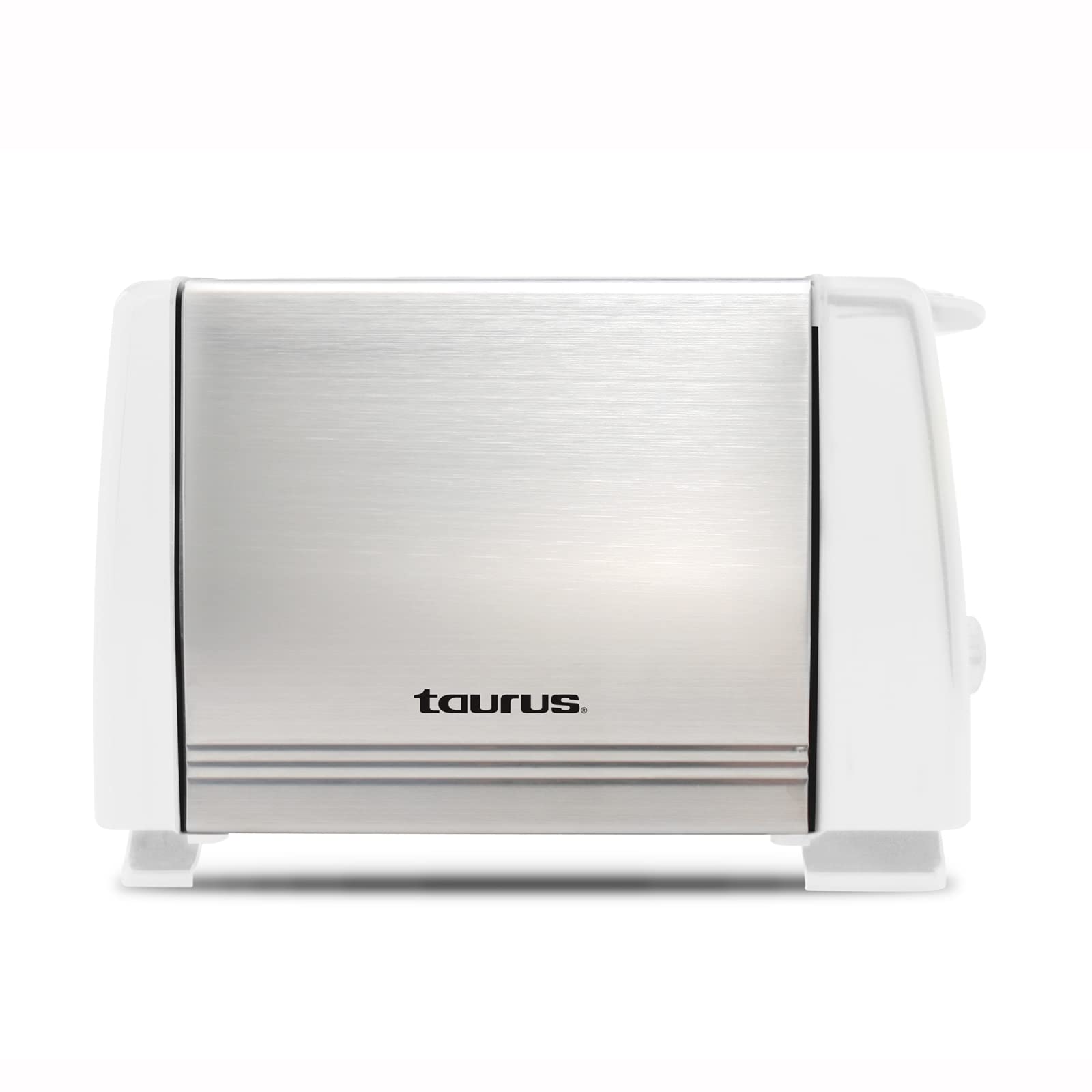 TAURUS-ESPAÑA LEONIS WHITE | Tostador para Pan | 2 Rebanadas | 7 Niveles de Tostado | Botón de Paro | Laterales de Tacto Frío | tostador de pan compacto