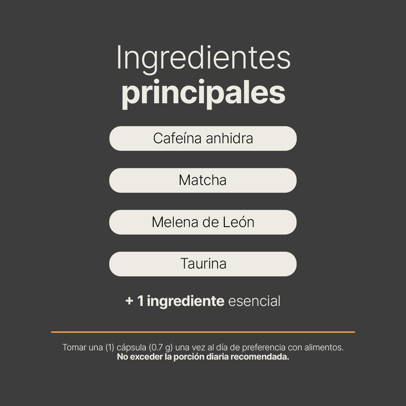 Cafeína Anhidra 240 Cápsulas de 700 mg. Adicionada con Matcha, Melena de León, Taurina y Vitamina B1. Ingredientes Naturales. Caffeine Blend B Life