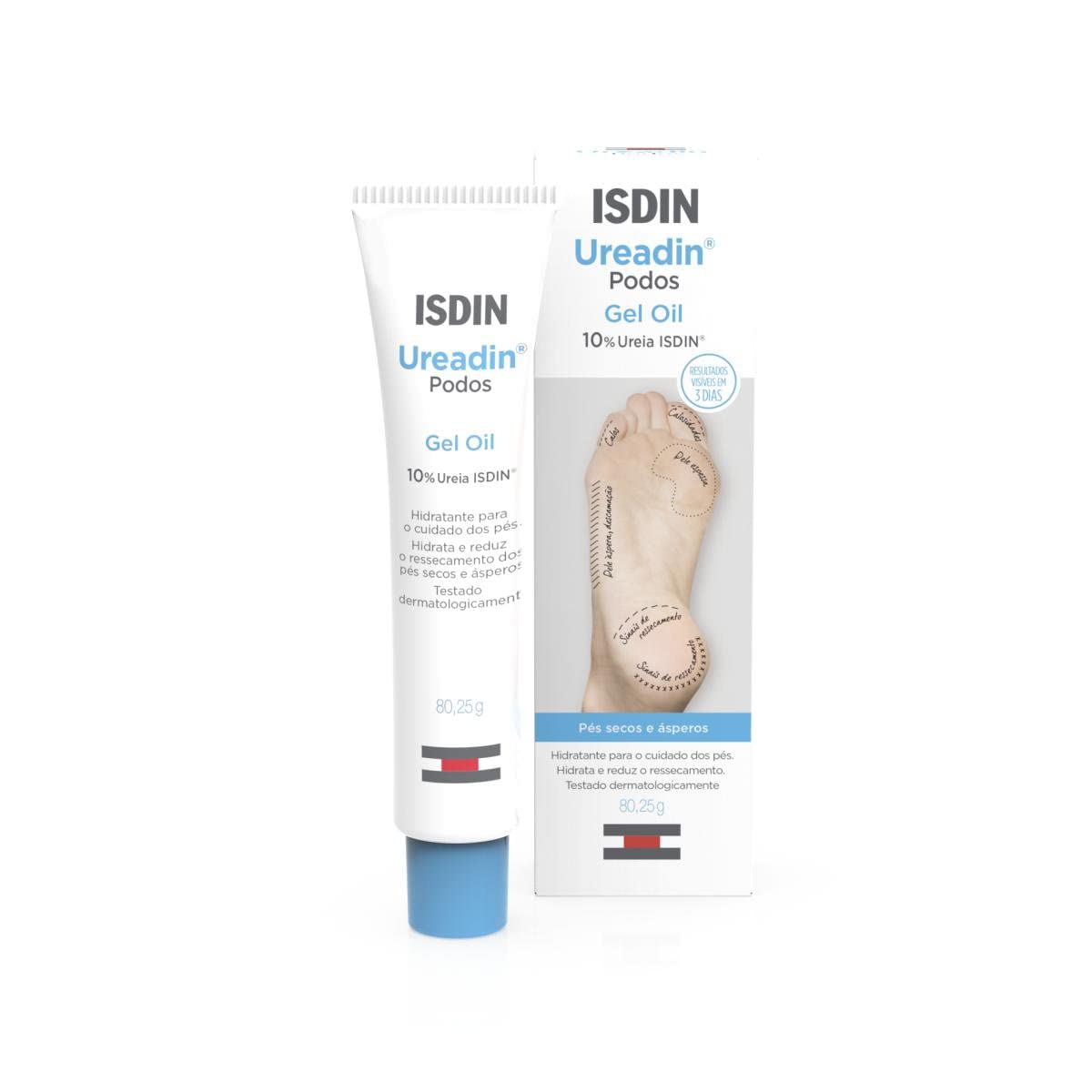 ISDIN reparador labial fluido con acido hialuronico. 10 mililitro, 1 + Ureadin Podos Gel Oil, Repara e hidrata los pies secos y agrietados, 75ml