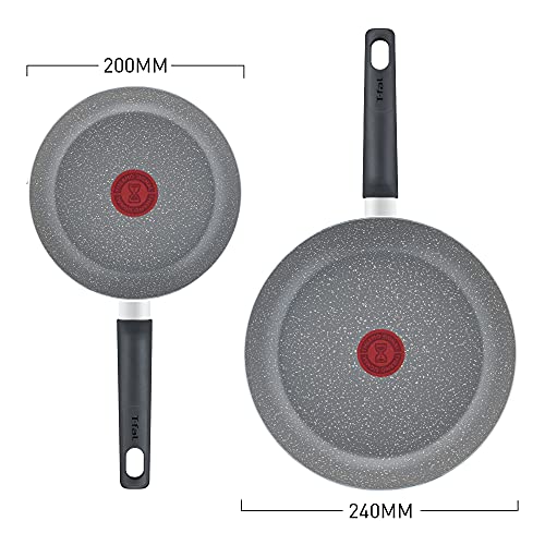 Juego de Sartenes T-FAL Gris con Antiadherente Mineralia