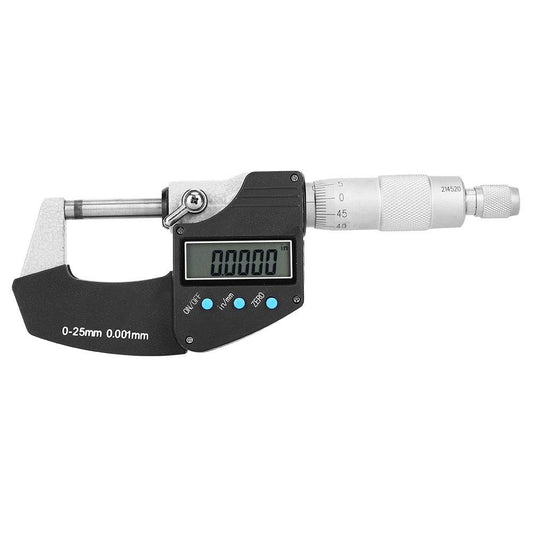 Micrómetro Digital Pantalla Grande Precisión Métrico Externo Imperial 0-25 mm para Medición de Espesor