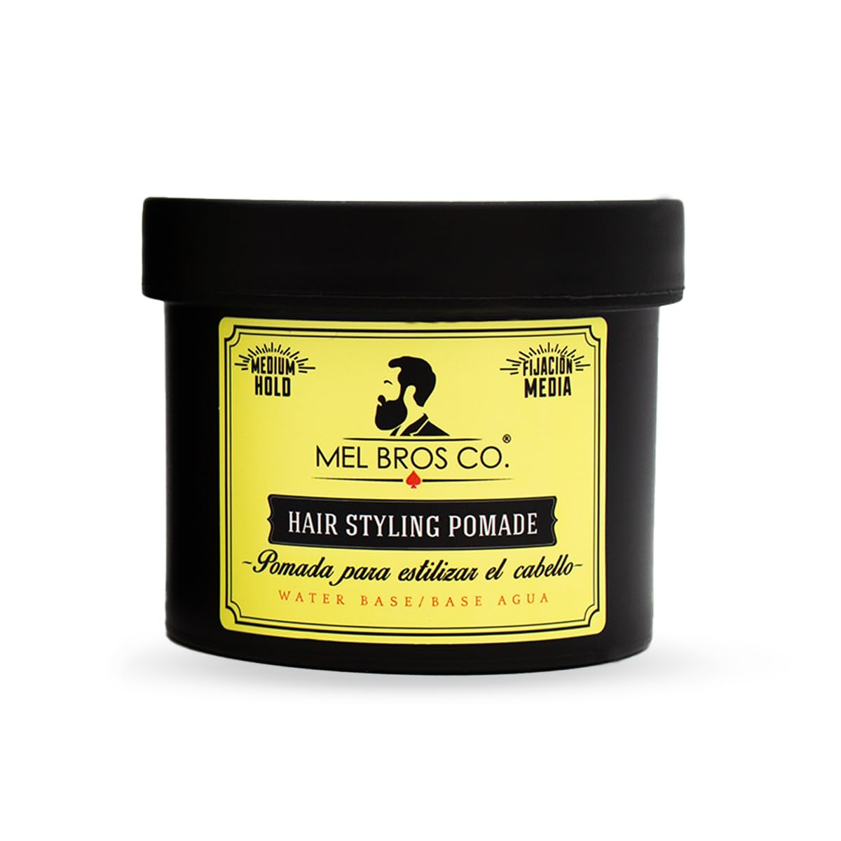 MEL BROS CO. - Hair Styling Pomade - Pomada para estilizar el Cabello. Base Agua. (4 oz / 118 ml, Media Fijación)