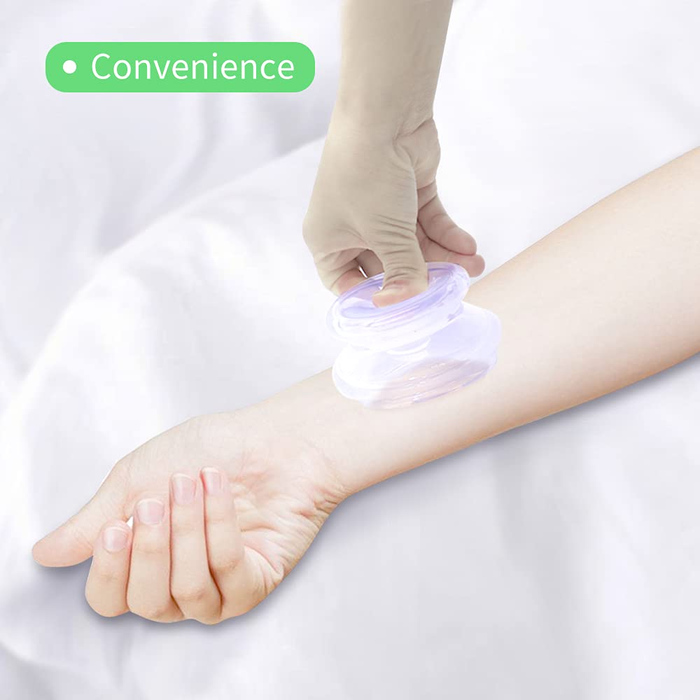 Juego de Terapia de Silicona TIBLEN Transparente con Ventosas de Vacío para Alivio del Dolor y Anticelulitis