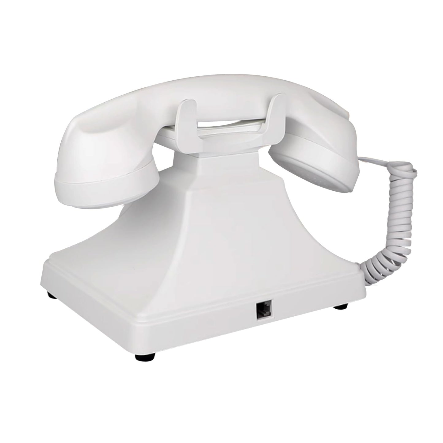 Teléfono clásico blanco, teléfonos fijos retro con cable para el hogar, teléfono de computadora de una sola línea de moda antigua con timbre fuerte para personas mayores, teléfonos antiguos clásicos