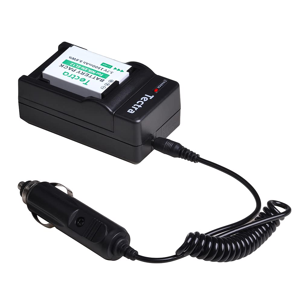 Batería y Cargador Tectra Nikon EN-EL12 Compatibles para AW100 AW110 AW120 AW130 A1000 B600 W300 A900 S6300 S8100 S8200 S9050 S9400 S9700 S9900 P310