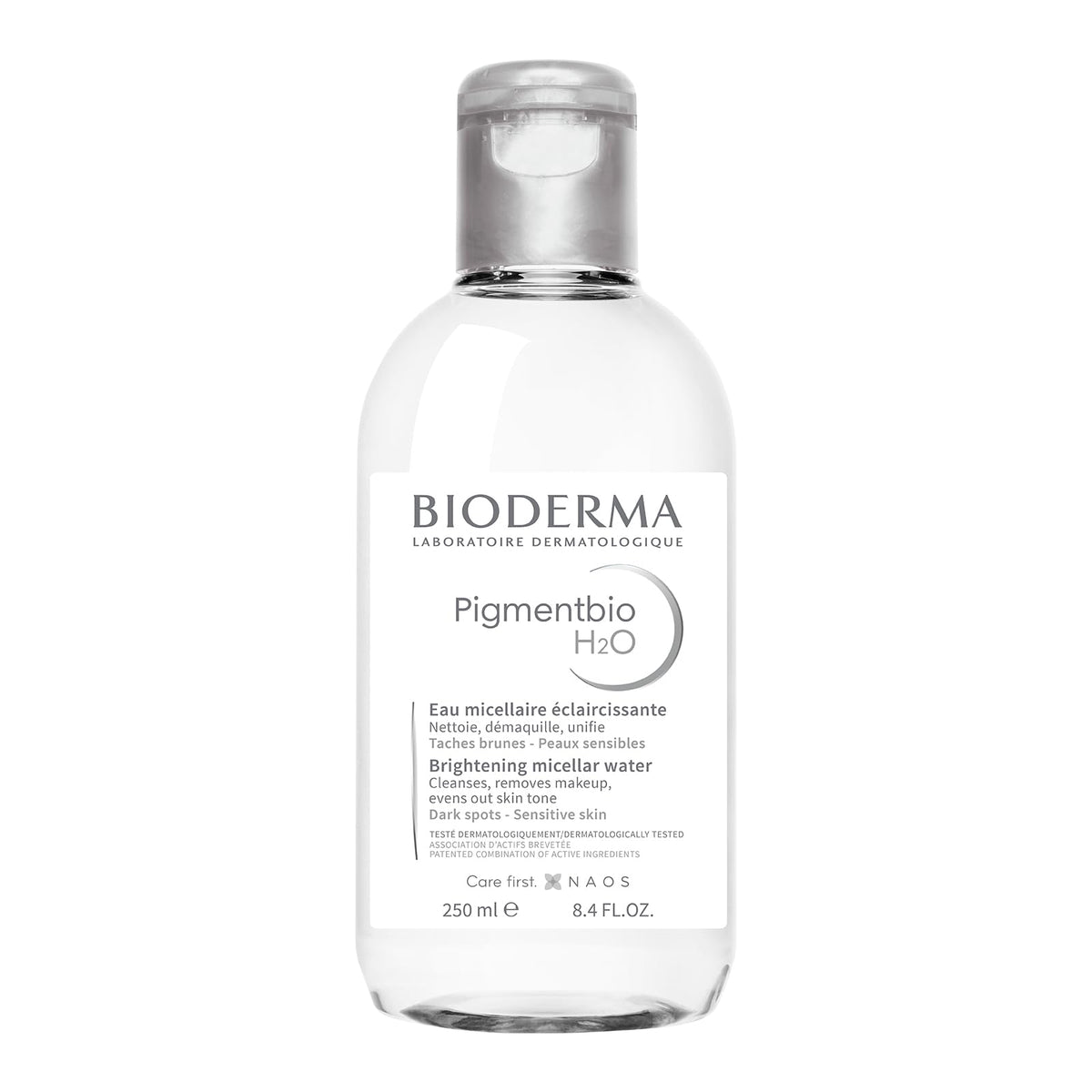 BIODERMA, Agua Micelar, Pigmentbio H₂O, Desmaquillante Hidratante Iluminador, Elimina Impurezas, 250ML