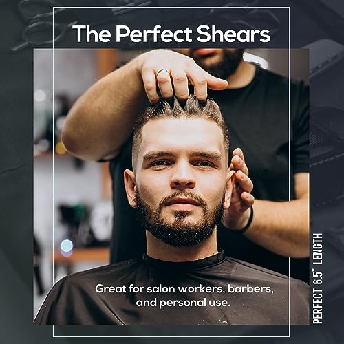 Tijeras de corte de pelo Suvorna de 5,5" para profesionales, barberos y peluqueros - Tijeras de pelo para cortar y recortar - Tijeras de pelo de mano derecha para hombres y mujeres.