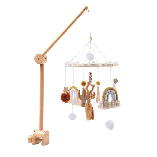 Lindo móvil para cuna con brazo móvil para cuna de bebé, soporte móvil para cuna de bebé, soporte móvil para cuna – Móvil neutro de género para decoración de guardería, accesorio móvil para cuna de bebé para decoración de guardería
