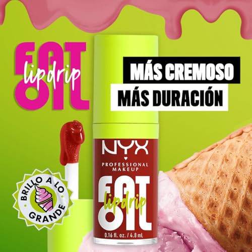 NYX Cosmetics, Fat Oil Lip Drop, Brillo Labial, Losin Cone-Trol