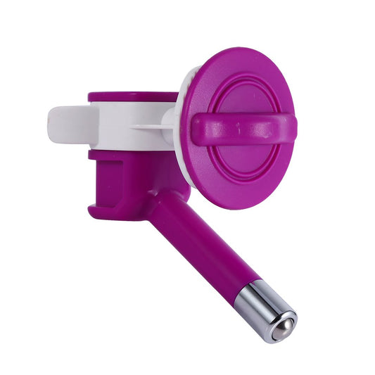 Dog Cat Water Dispenser Automatic Plastic Nozzle Drinker Waterer Hanging Fountain Feeder Pet Watering Supply (Color : Purple)