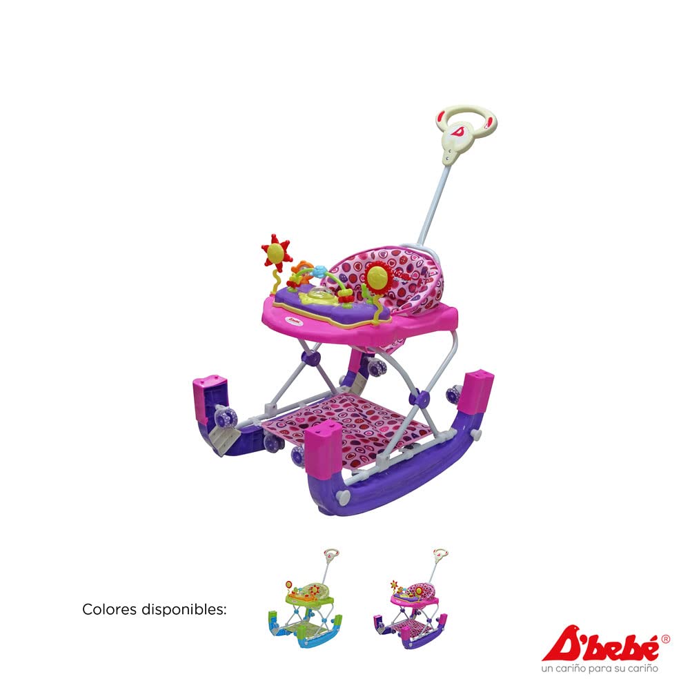 Andadera Mecedora D´BEBÉ Rosa Convertible para Bebé