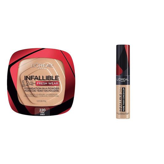 L´Oréal Paris Infallible Base de Maquillaje En Polvo y Limpiador de 200 ml