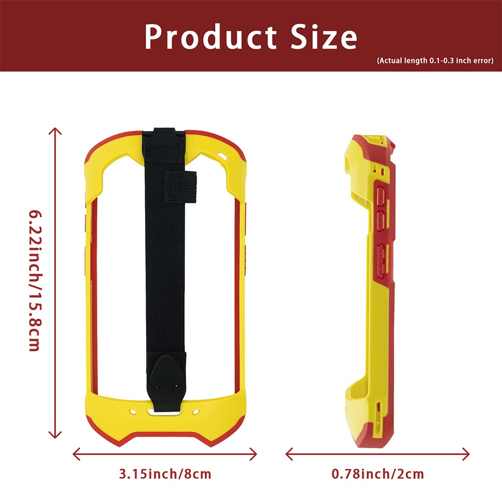 Funda Protectora IYOUBOL Rojo y Amarillo con Correa de Mano para Zebra TC51 TC510K TC52 TC56 TC57 TC57X TC52X TC5X