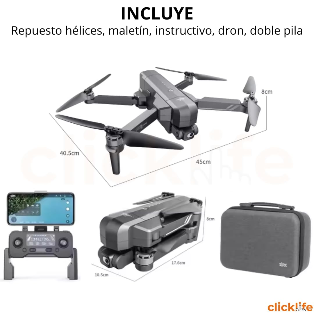 CLICKLIFE Dron F11 4k Pro 5g WiFi con Eis 1200m Rc Con Cámara
