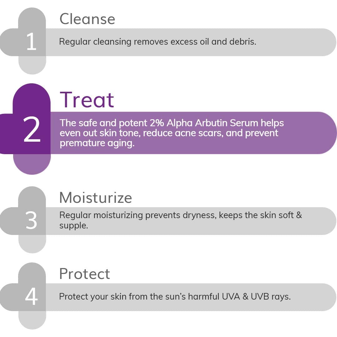 The Derma Co 2% Alpha Arbutin Face Serum for Dark Spots & Uneven Skin Tone - 30 ml