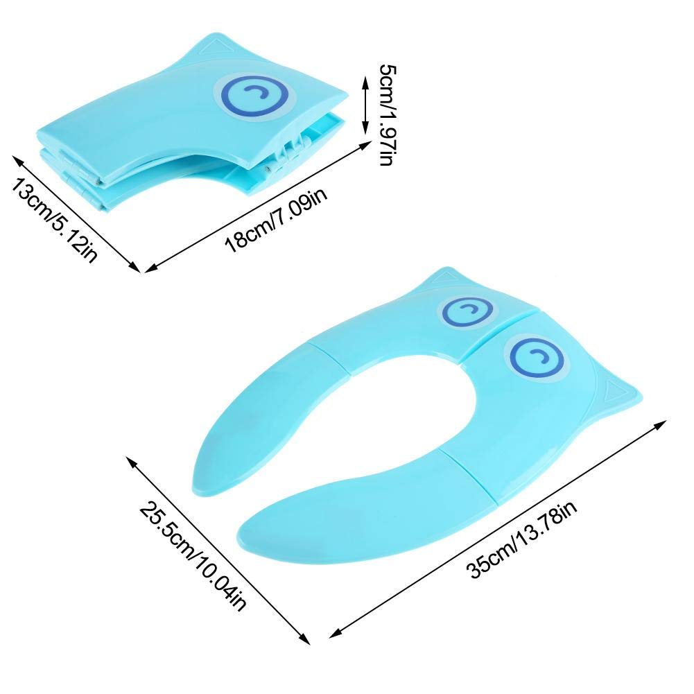Cojín de Asiento para Ir Al Baño, Asiento para Ir Al Baño Portátil Plegable, para Niños Cojín Portátil de Viaje, Entrenamiento de Inodoro, Antideslizante