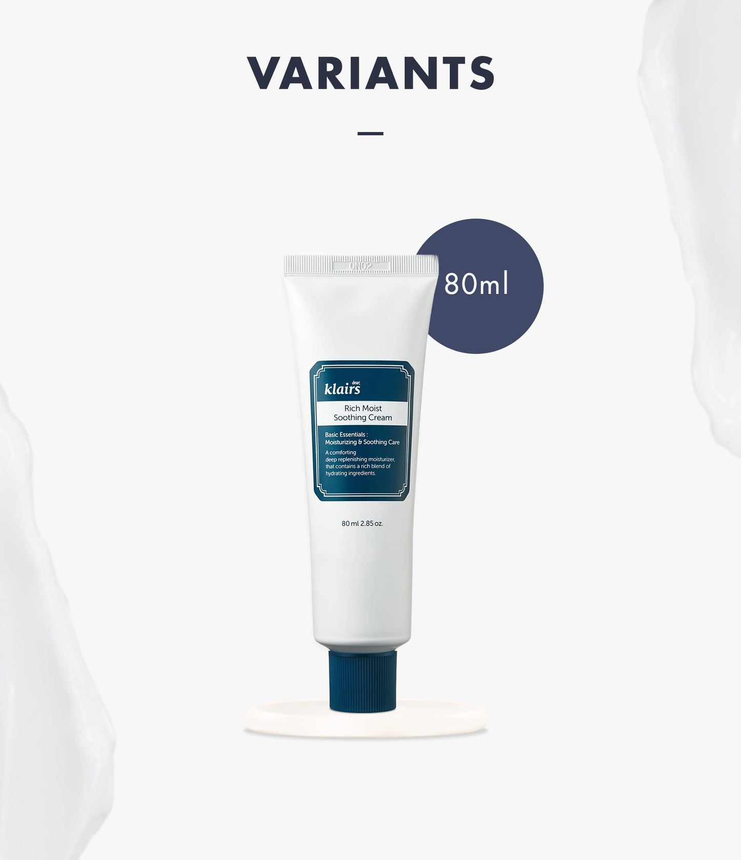 DearKlairs Rich Moist Soothing Cream 20ml, For Sensitive Skin, Hypoallergenic, Centella Asiatica, Ceremide, Moisturizer, full hydration, Protective layer with Beta Glucan, Non-sticky texture, K-beauty