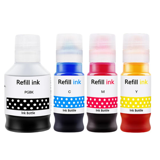 LizzVicc Pack Botellas de Tinta Genérica Compatible con Canon GI-11, G11 – Negra, Cian, Magenta y Amarillo – para Impresoras Canon PIXMA G1130, G2160, G2170, G3160, G3170, G4170