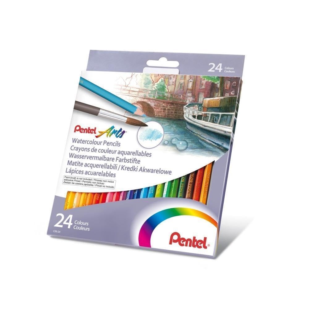 Lápices Acuarelables Pentel Multicolor 24 Piezas